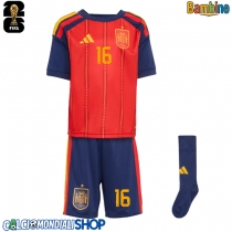 Maglie da calcio Spagna Rodri Hernandez #16 Prima Maglia Bambino Mondiali 2026  Manica Corta (+ Pantaloni corti)